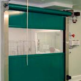 Tecnipuertas Málaga puerta verde de PVC
